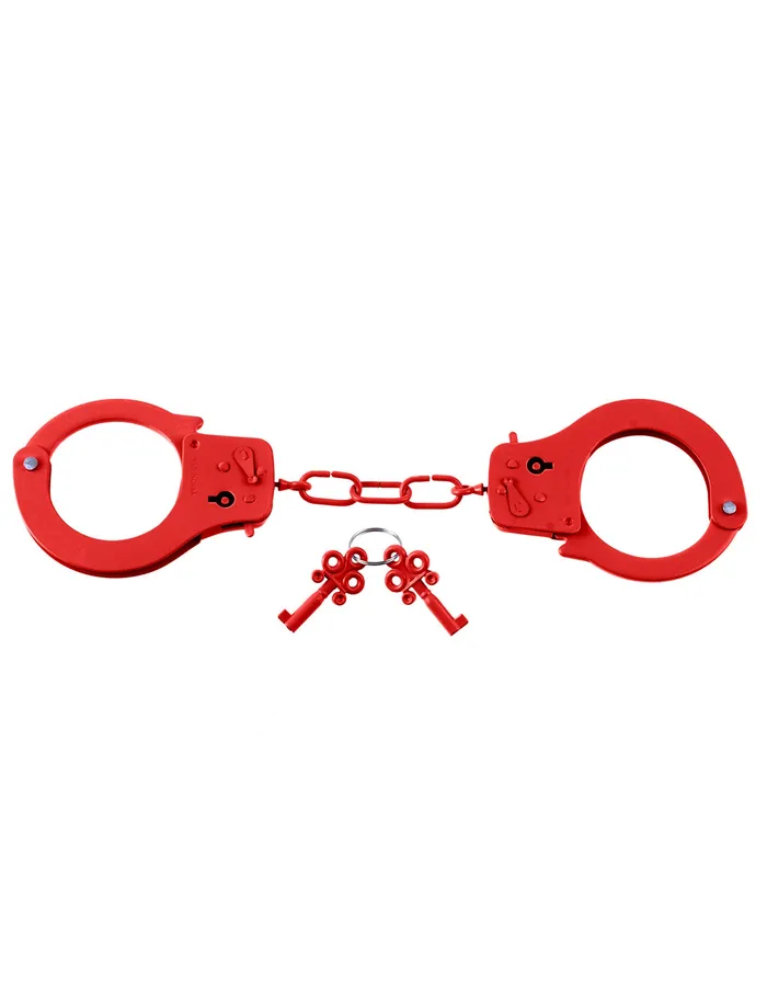 Couples Pipedream Fetish Fantasy Series Metal Handcuffs Red