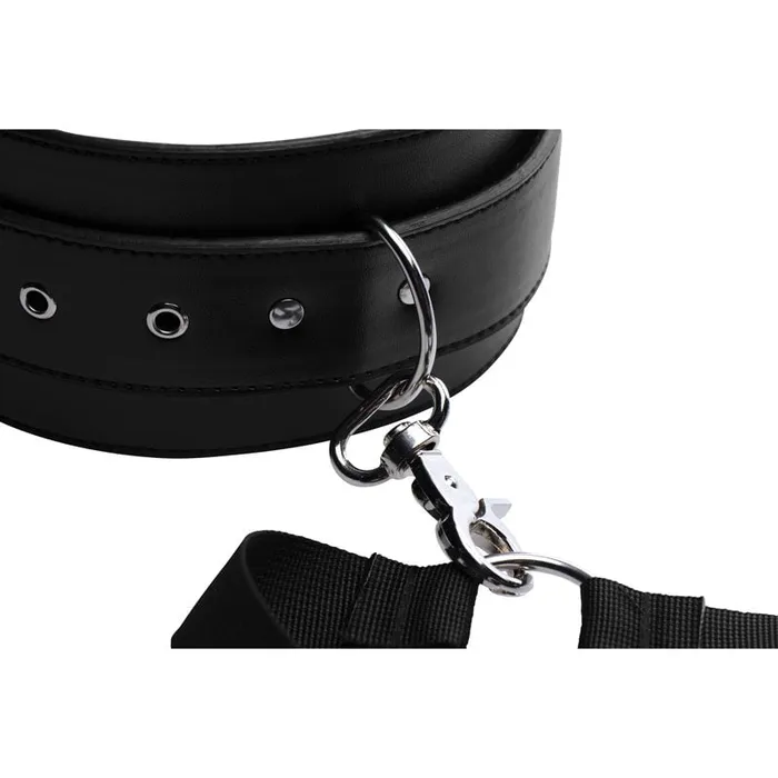 XR Brands Restraints | Master Series Acquire Thigh Harness & Wrist Cuffs - Black Restraints