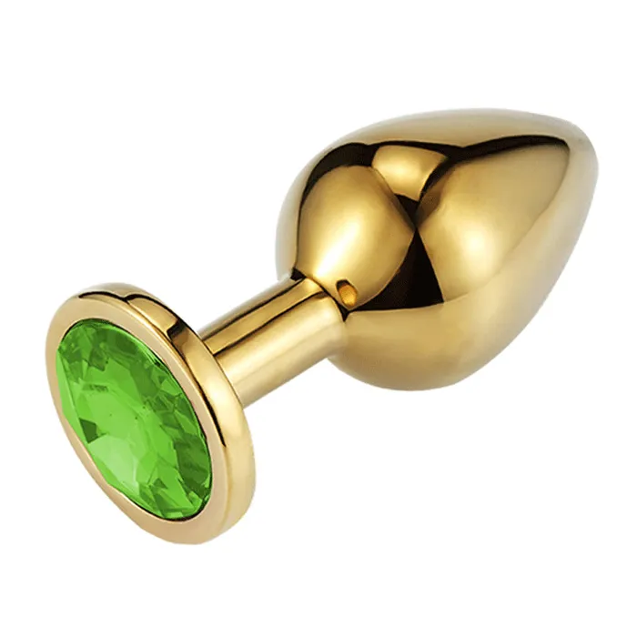 Anal | Aimitoy Jeweled Golden Butt Plug_Dark Violet Stone