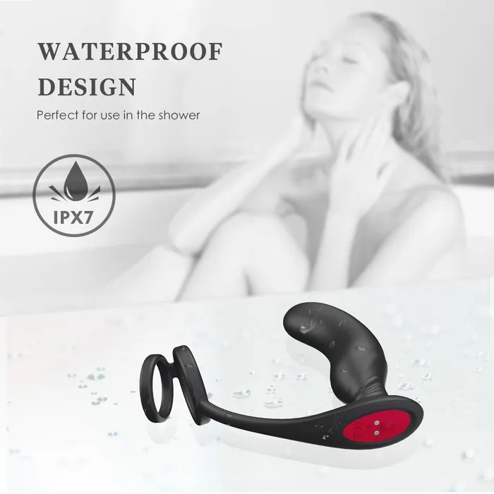 9 Modes Prostate Massager Vibrator with Penis Ring PSpot Anal Plug Sorlove Male Sex Toys