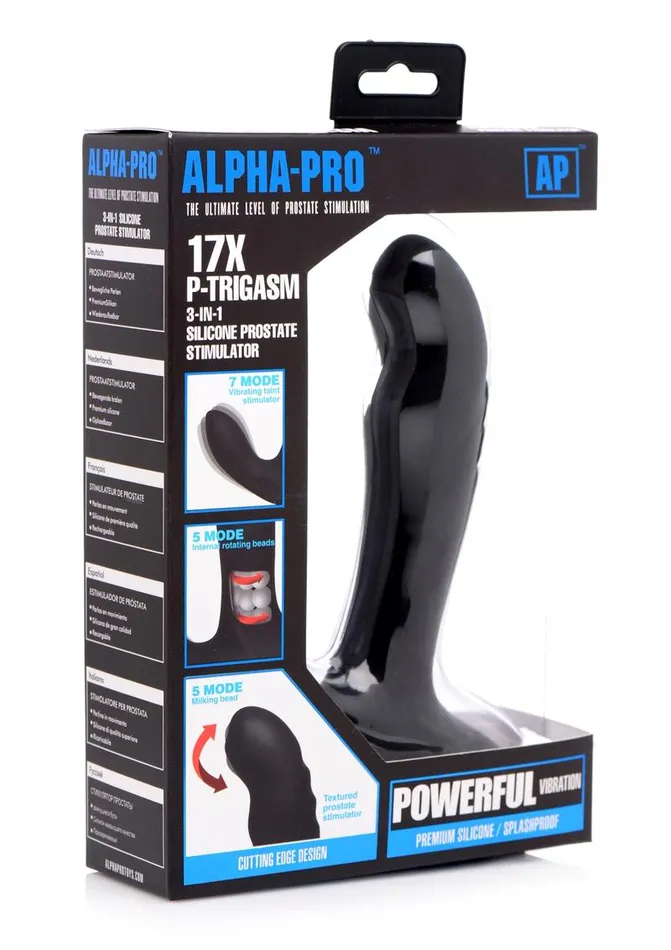 AlphaPro PTrigasm 3In1 Silicone Prostate Stimulator ALPHAPRO Male Sex Toys AlphaPro PTrigasm 3In1 Silicone Prostate Stimulator ALPHAPRO Male Sex Toys