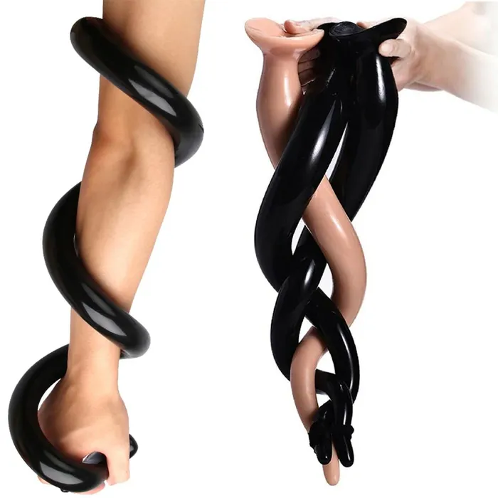 BEBUZZED Anal Bebuzzed Snake 50cm Anal Dildo Big Butt Plug Black