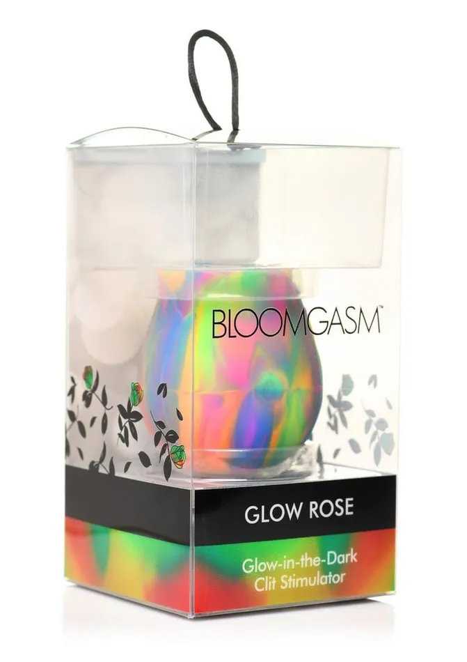 Bloomgasm Glow Rose Rechargeable Silicone Glow In The Dark Rose Clit Stimulator Bloomgasm Female Sex Toys