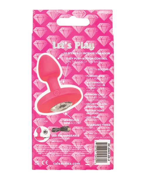 California Exotic Novelties Male Sex Toys Cheeky Gems Small Rechargeable Vibrating Probe Pink