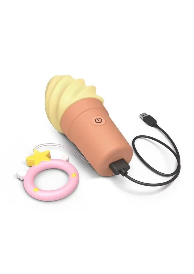 Candice Rechargeable Silicone Clitoral Stimulator Vanilla Pop Love to Love Female Sex Toys
