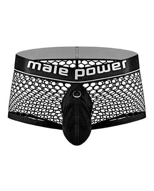 Comme Ci Comme Ca Fishnet Mini Cock Ring Shorts Black Small Male Sex Toys