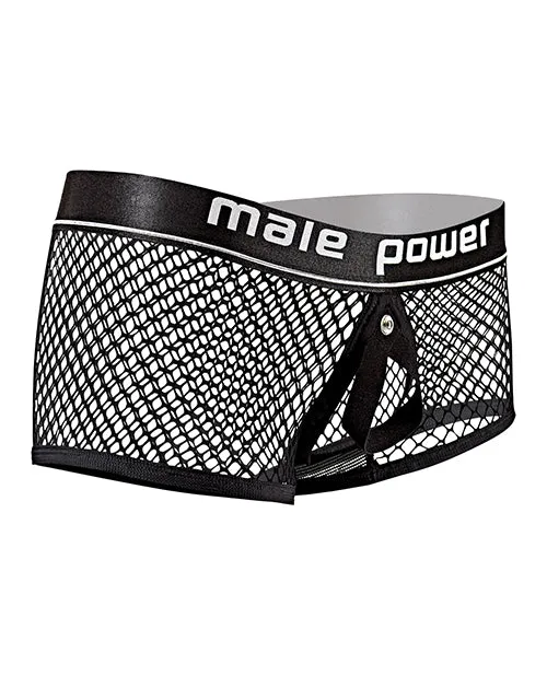 Comme Ci Comme Ca Fishnet Mini Cock Ring Shorts Black Small Male Sex Toys