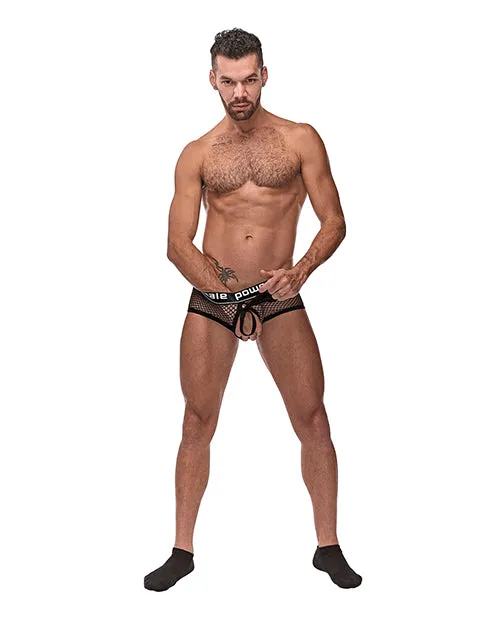 Comme Ci Comme Ca Fishnet Mini Cock Ring Shorts Black Small Male Sex Toys