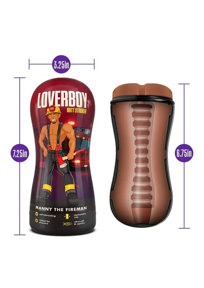 Coverboy Male Sex Toys Loverboy Manny The Fireman Self Lubricating Anal Pocket Stroker