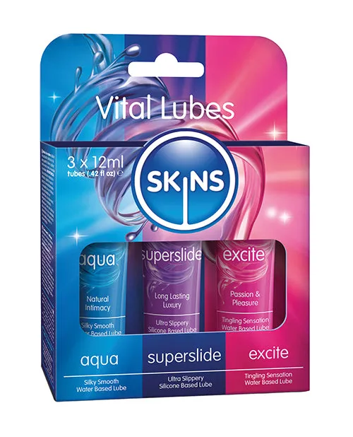 Creative Conceptions Skins Vital Lubes 12 ml Pack of 3 Female Sex Toys