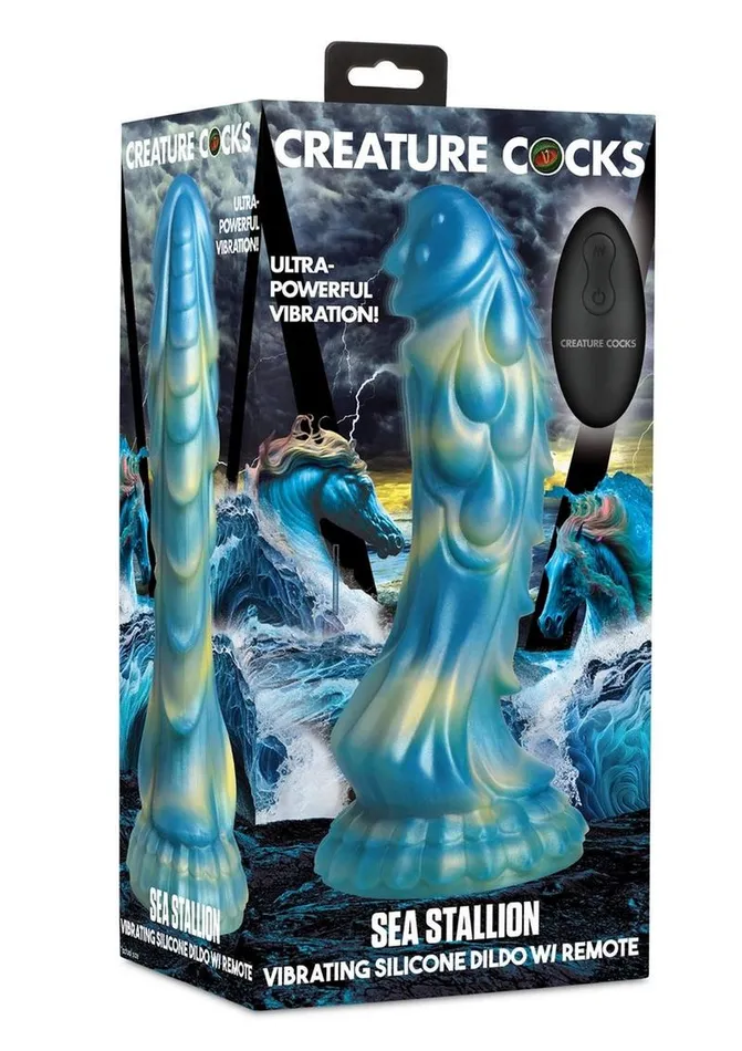 Creature Cocks Female Sex Toys Creature Cocks Sea Stallion Silicone Rechargeable Dildo with Remote