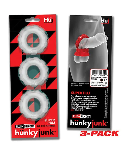 Dildos Blue Ox Designs LLCDba Oxballs Hunky Junk Fractal Ballstretcher Clear Ice