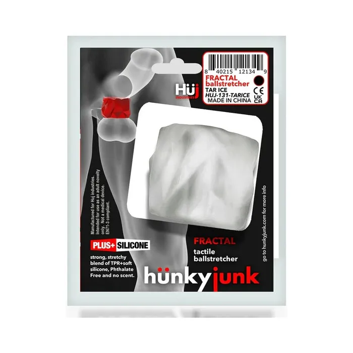 Dildos Blue Ox Designs LLCDba Oxballs Hunky Junk Fractal Ballstretcher Clear Ice