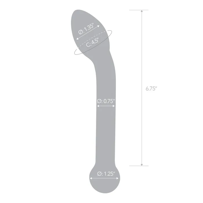 Dildos Electric Eel INC Glas 8 Slimline GSpot Glass Dildo