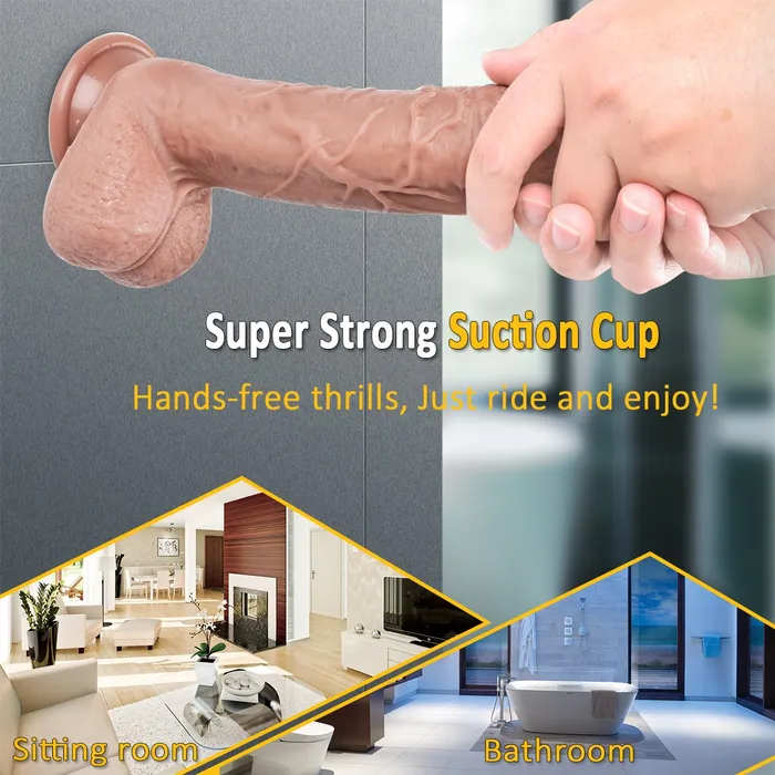 Dildos Sorlove 10 Inch big Waterproof DualDensity Textured Realistic Silicone Dildo