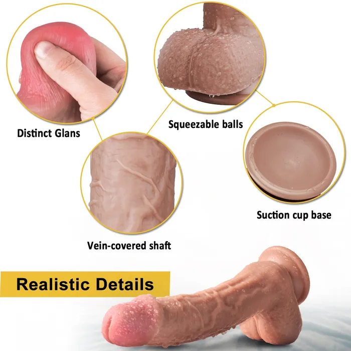 Dildos Sorlove 10 Inch big Waterproof DualDensity Textured Realistic Silicone Dildo