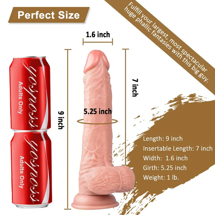 Dildos Sorlove 9 Inch Huge Popular Suction Cup Soft Realistic Dildo