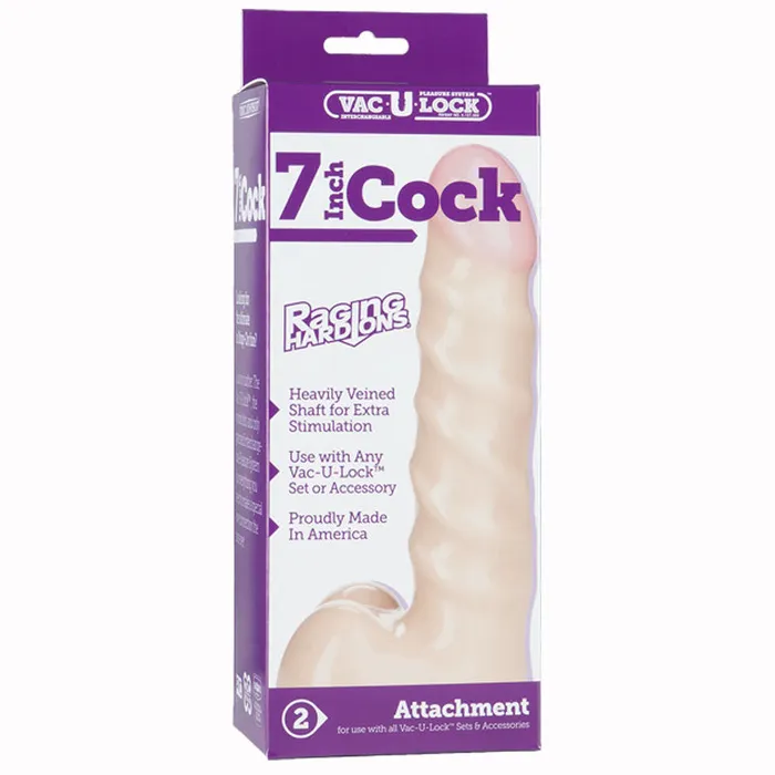 Dildos VacULock Raging HardOn Realistic Cock Doc Johnson
