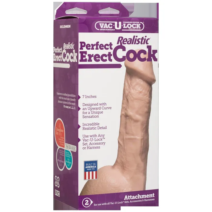 Doc Johnson Dildos VacULock Perfect Realistic Cock