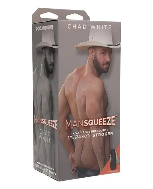 Doc Johnson Male Sex Toys Man Squeeze Ultraskyn Ass Stroker Chad White