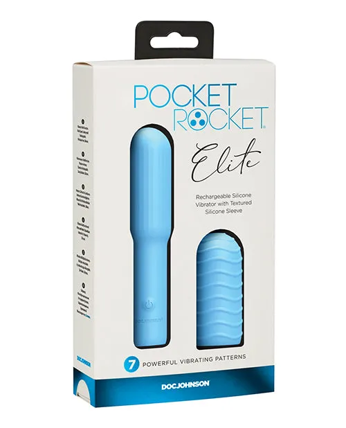 Doc Johnson Vibrators Pocket Rocket Elite Sky Blue