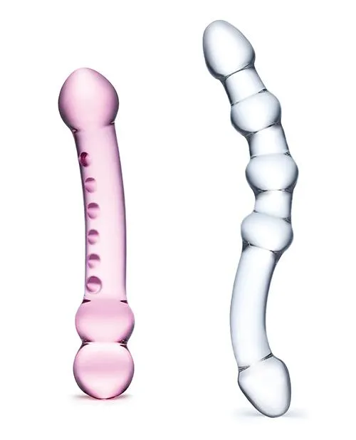 Electric Eel INC Glas 2 Pc Double Pleasure Glass Dildo Set Dildos