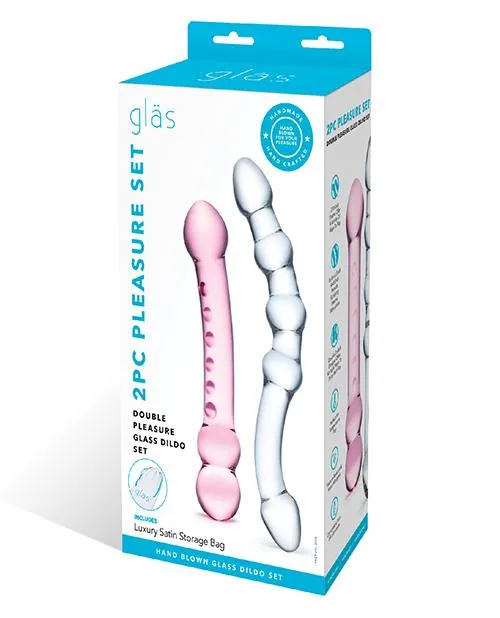 Electric Eel INC Glas 2 Pc Double Pleasure Glass Dildo Set Dildos