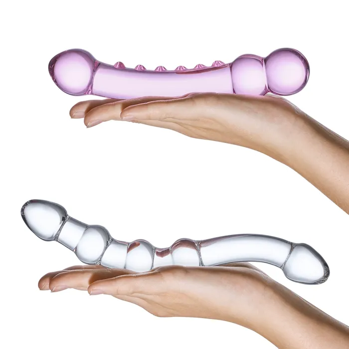 Electric Eel INC Glas 2 Pc Double Pleasure Glass Dildo Set Dildos