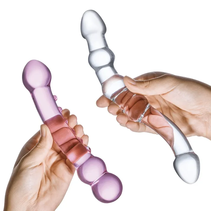 Electric Eel INC Glas 2 Pc Double Pleasure Glass Dildo Set Dildos