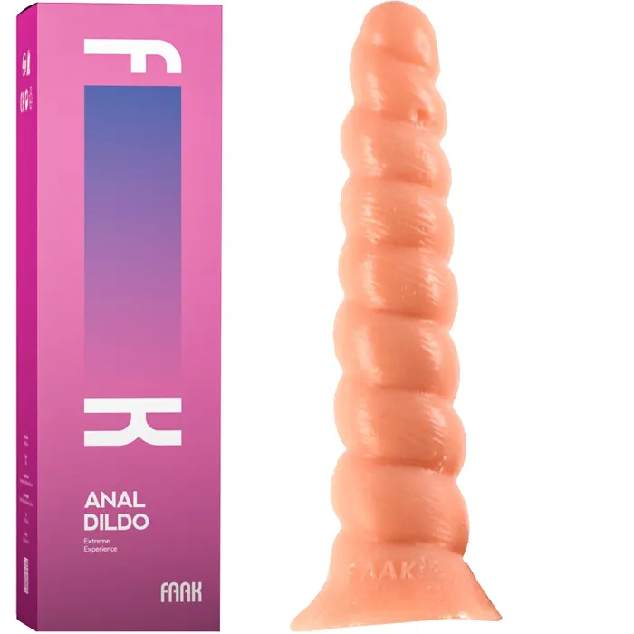 FAAK FAAK 10 Anal Butt Plug Textured 25cm Big Dildo Suction Cup Large Sex Dong Huge Anal