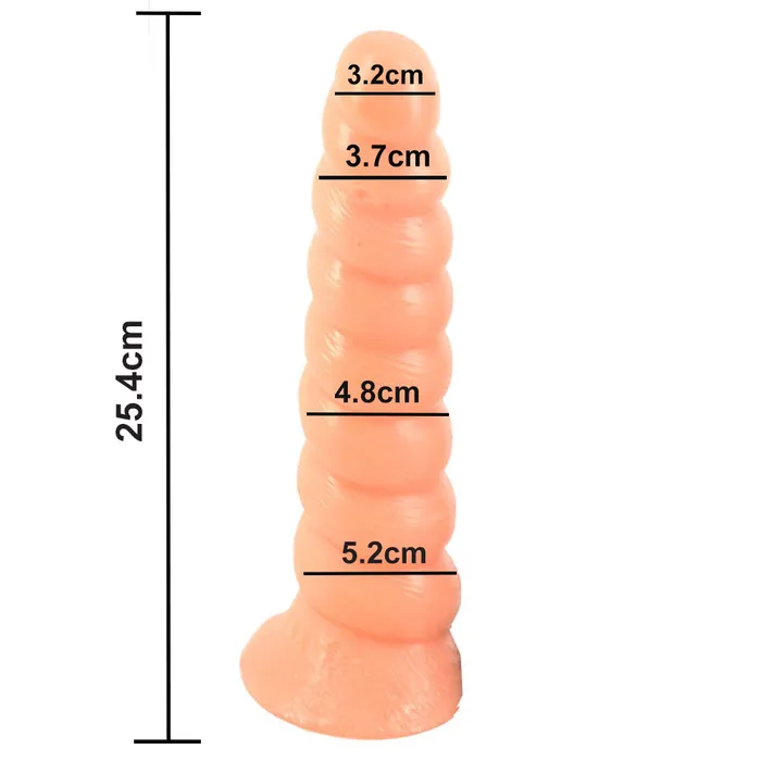 FAAK FAAK 10 Anal Butt Plug Textured 25cm Big Dildo Suction Cup Large Sex Dong Huge Anal