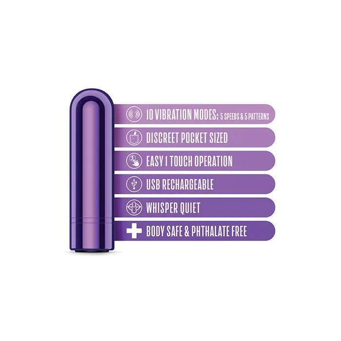 Female Sex Toys Blush Novelties Kool Vibes Mini Bullet Grape