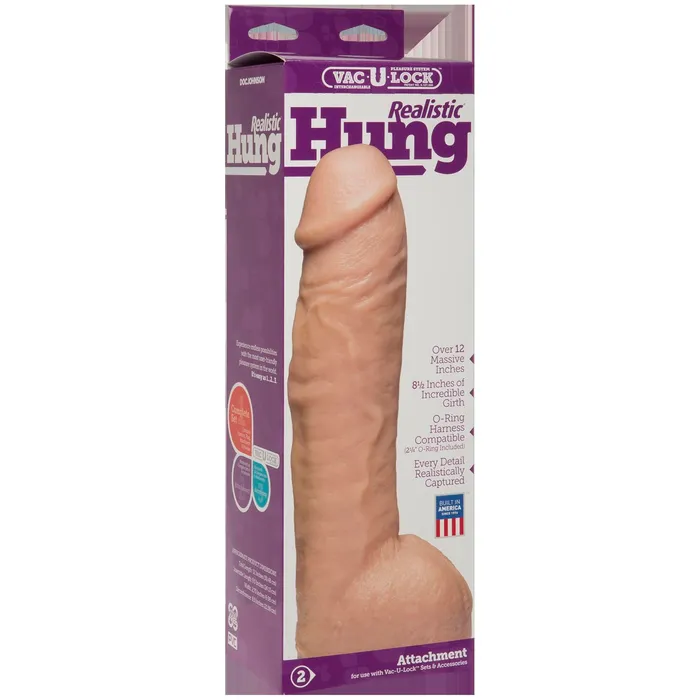 Female Sex Toys Doc Johnson VacULock Realistic Hung Attachment