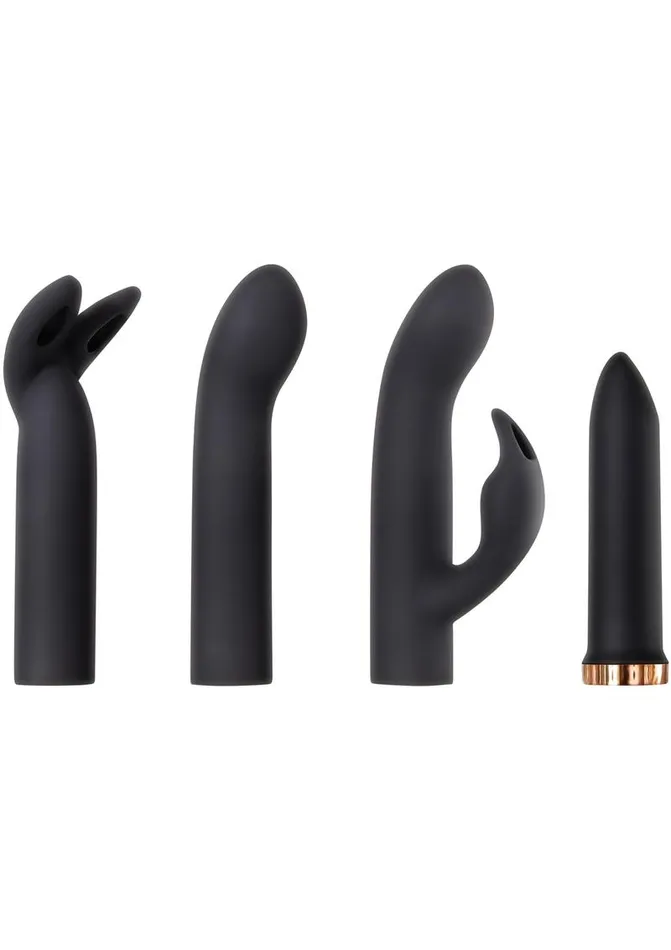 Female Sex Toys Evolved Four Play Rechargeable Bullet with 3 Silicone Sleeves Kit