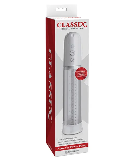 Female Sex Toys Pipedream Products Classix Auto Vac Power Pump White