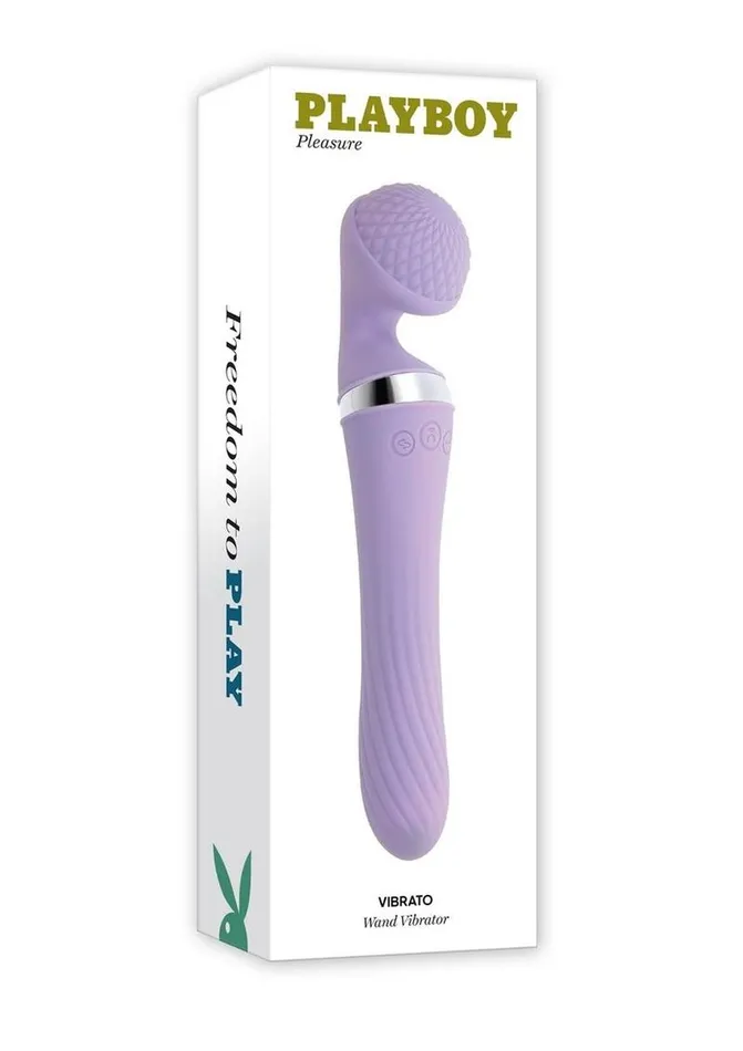 Female Sex Toys Playboy Playboy Vibrato Rechargeable Silicone Dual Ended Wand