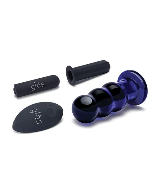 GLAS Rechargeable Ribbed Butt Plug 35 Glas Anal