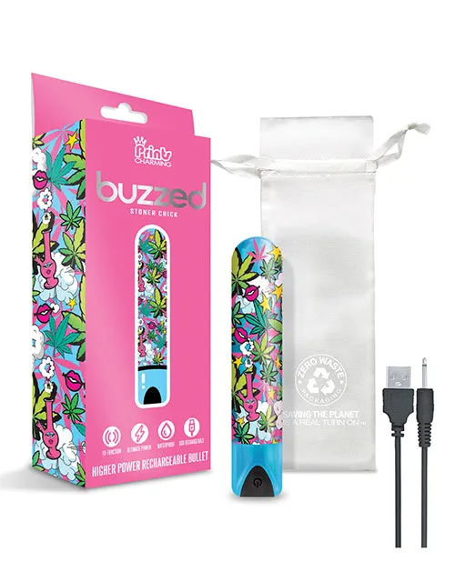 Global Novelties LLC Vibrators Buzzed 35 Rechargeable Bullet Blue