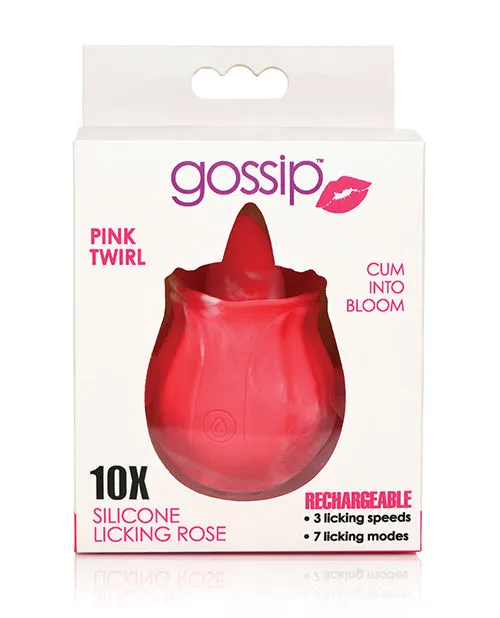 Gossip Cum Into Bloom Licking Rose Pink Twirl Curve Novelties Vibrators