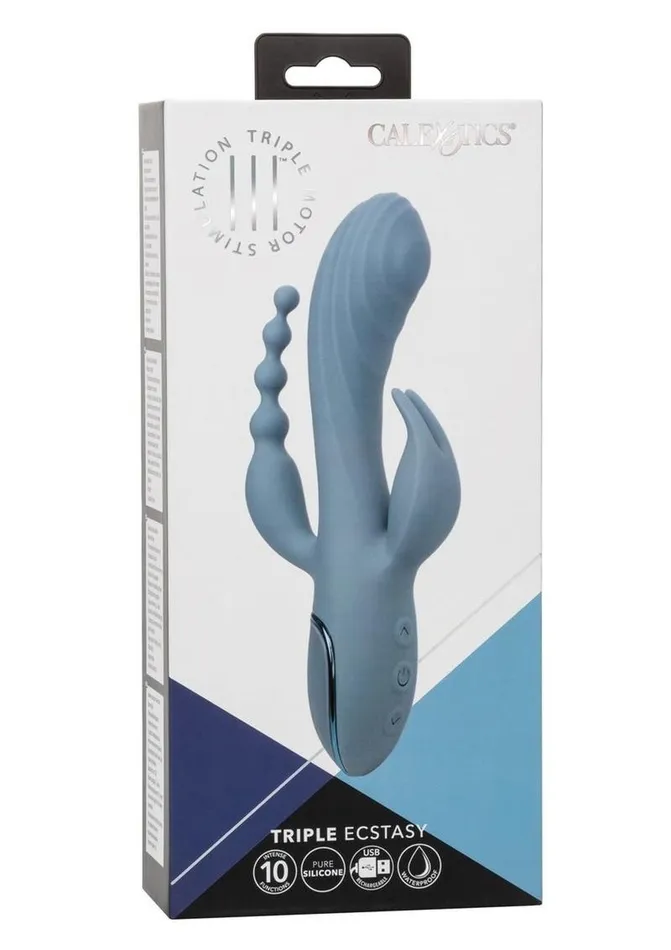 III Triple III Triple Ecstasy Rechargeable Silicone Stimulating Massager Female Sex Toys
