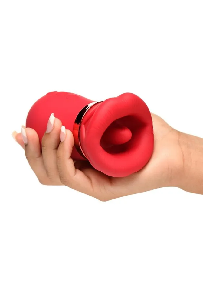 Lickgasm Female Sex Toys Lickgasm Kiss Me More Kissing Sucking and Vibrating Rechargeable Silicone Clitoral Vibrator