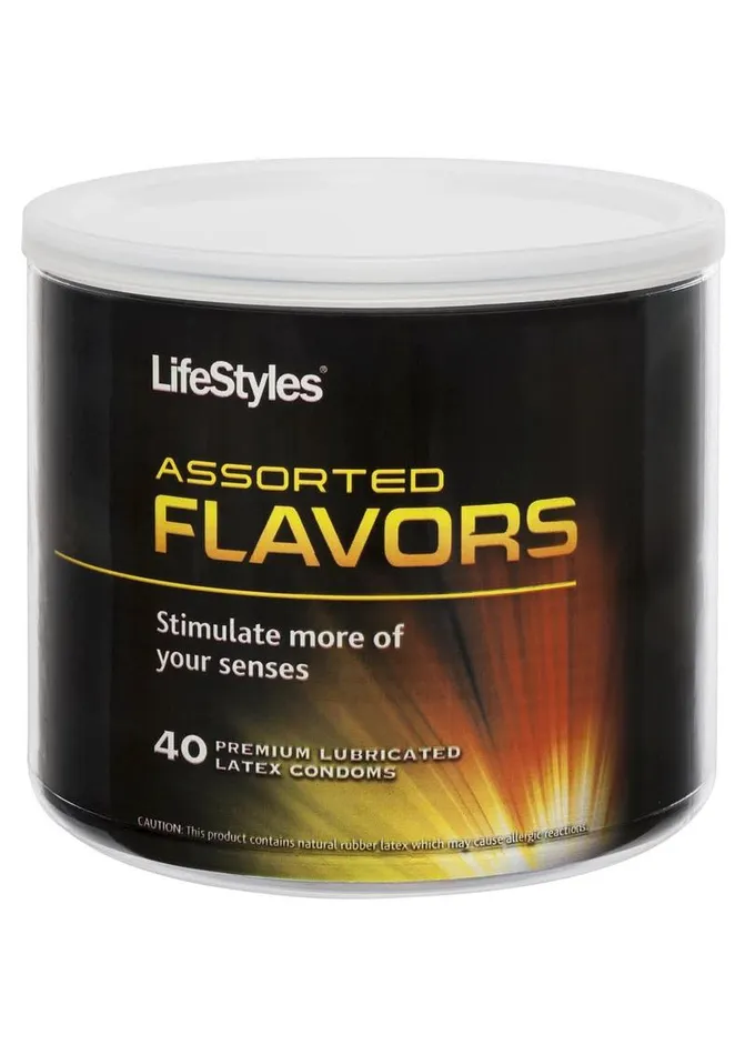 Lifestyles Vibrators LifeStyles Assorted Flavors 40 Premium Lubricated Latex Condoms