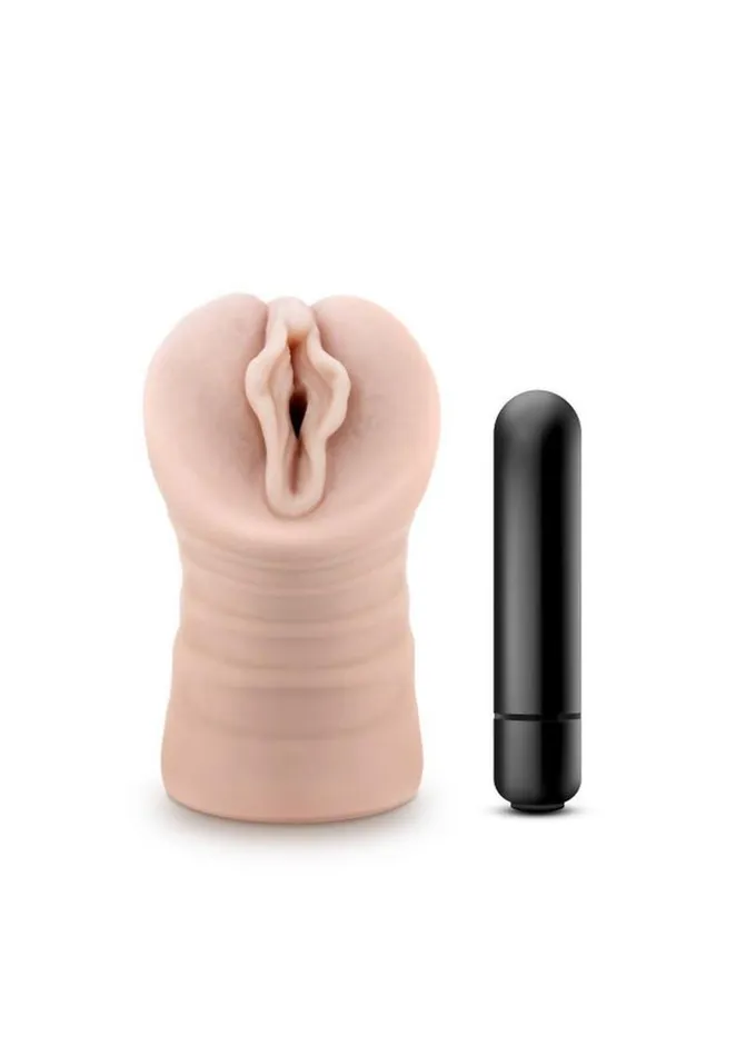 M for Men Male Sex Toys M For Men Ashley Vibrating Masturbator with Bullet Pussy