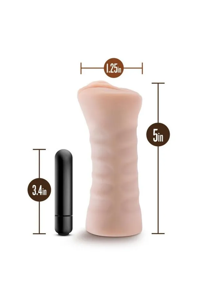 M For Men Rain Vibrating Masturbator with Bullet Pussy M for Men Male Sex Toys
