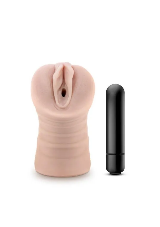 M For Men Rain Vibrating Masturbator with Bullet Pussy M for Men Male Sex Toys