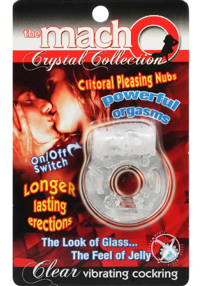 Macho Macho Crystal Collection Vibrating Cock Ring Male Sex Toys