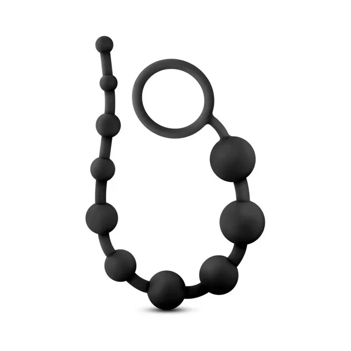 Male Sex Toys Anal Adventures Platinum Silicone Anal Beads 10 Blush Novelties