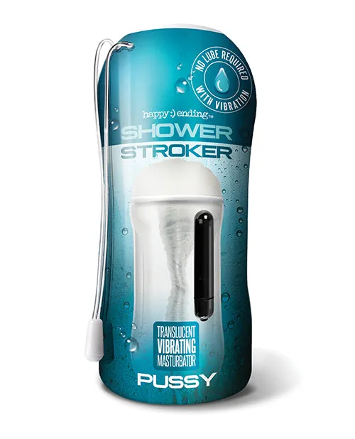 Male Sex Toys Global Novelties LLC Shower Stroker Vibrating Pussy Clear