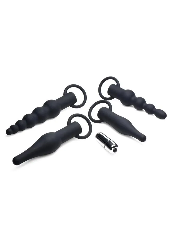 Male Sex Toys Master Series Master Series Premium Ranged Rimmers 3x Vibrating Silicone Rimming Anal Training