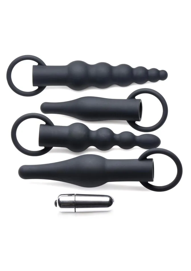 Male Sex Toys Master Series Master Series Premium Ranged Rimmers 3x Vibrating Silicone Rimming Anal Training